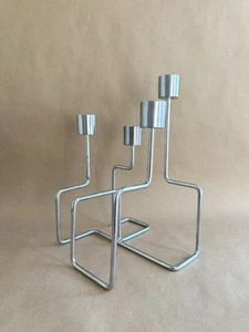 Mid-Century Danish Modernist Chrome Candelabra - Picture 1 of 5