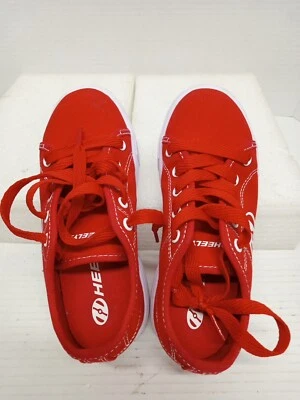Heelys Boys Size 1 Red W/ White  Logo Shoes Canvas Upper - Image 1 of 4