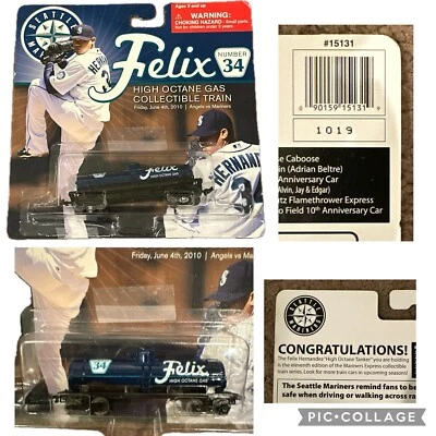 MAITSO Felix Hernandez #34 Seattle Mariners MLB 2010 vagón de tren de gasolina de alto octanaje Foto 1 de 4