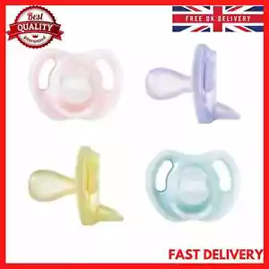 Tommee Tippee Ultra-light Soothers, 0-18 months, 4 pack of one piece silicone UK - Picture 1 of 8