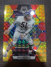 Dick Butkus Chicago Bears Mosaic Red Yellow Prizm No. 37 numbered 19/80