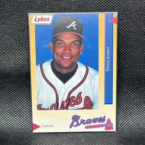 David Justice 1994 Lykes Atlanta Braves Oddball Regional Issue Rare - Picture 1 of 2