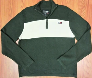 ABERCROMBIE & FITCH REGULAR FIT Para Hombres ALGODÓN/ACRÍLICO SUÉTER VERDE/CREMA TALLA XL - Imagen 1 de 4