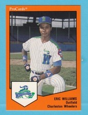 1989 Minor League Eric Williams -- Charleston Wheelers -- Box 183