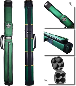 2X2 Hard Cue Case Square Pool Cue Billiard Stick Carrying Case C11-Green - Picture 1 of 12