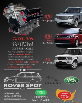 2010 2011 2012 2013 Land Rover LR4 5.0 V8 N/A Full Reman Engine #LR079064 Foto 1 de 4