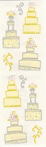 Mrs. Grossman's Stickers - Reflections Wedding Cakes - Gold & Silver - 3 Strips - Bild 1 von 1
