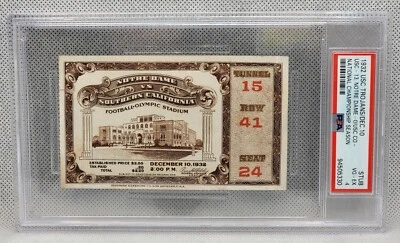 1932 Notre Dame vs USC National Championship Season Ticket Dec 10 1932 - Image 1 of 4