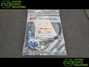 Câble DAC Twinax passif FS SFP 25G à fixation directe 1M PN: S28-PC01 - Photo 1/3