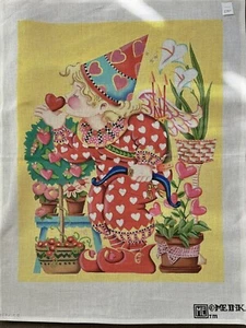 Mary Engelbreit Cupid Needlepoint Canvas 28.5”x21” Large Rare - Picture 1 of 6