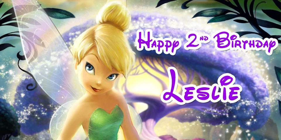Birthday banner Personalized 6ft x 3 ft Tinkerbell - Image 1 of 1