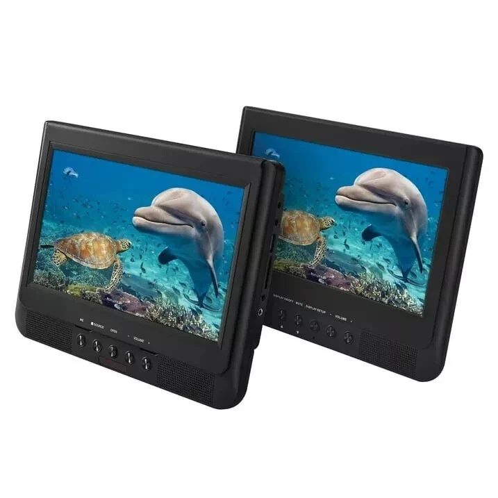 Onn 10" Dual Screen Portable DVD Player Kit with Storage Bag (1000122641)™ - Image 1 of 4