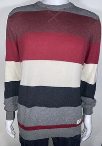 Billabong Sweater (2010's) Striped Cotton Blend Surf/Skate Sweater Size Large - Picture 1 of 5