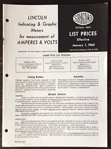 Sangamo Lincoln Indicatori e Grafici per Ampere Volt, Listino Prezzi 1960 - Foto 1 di 3