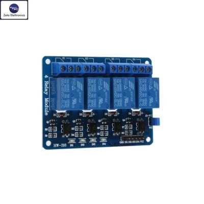 MODULO SCHEDA Relè ARDUINO 5V DC A 4 CANALI 220V 250V 10A AC RELAY SHIELD E LED - Imagen 1 de 4