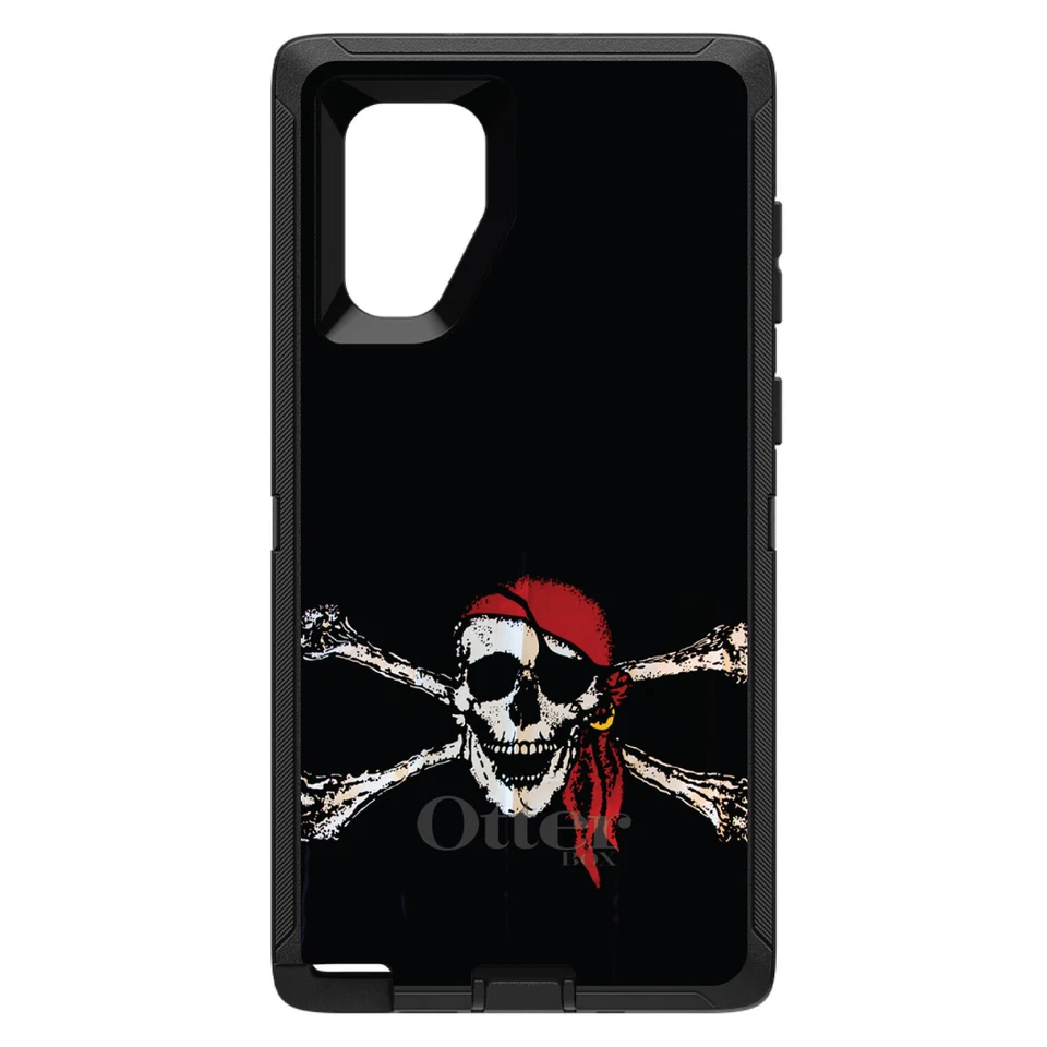 OtterBox Defender para Galaxy Note 8 9 10 + Negro Rojo Bandera Pirata Foto 1 de 1