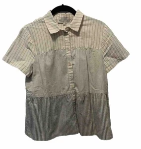 Madewell Shirt Women’s Size Small Blue Stripes Beachy Preppy College Classic - Picture 1 of 6