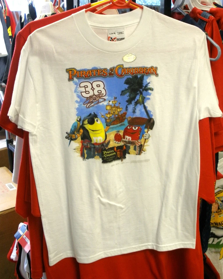 复古 CHASE #38 M&M'S PIRATES OF THE CARIBBEAN TEE 衬衫 ELLIOTT SADLER 大号 — 第 1/2 张图片