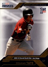 2009 TRISTAR Prospects Plus Gold #3b Donavan Tate Navy /50