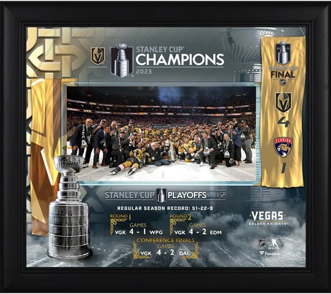 Vegas Golden Knights 2023 Stanley Cup Champions Framed 15 Cover