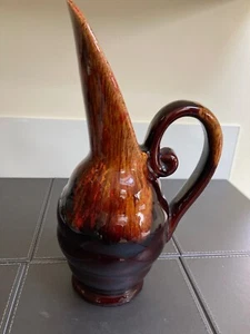 Striking Mid-20th Century European Vintage Abstract Drip-Glazed Vallauris Jug - Picture 1 of 5