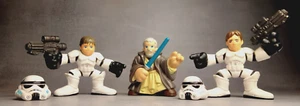 GALACTIC HEROES Figure Lot ~ STAR WARS Wave 10 / Obi-Wan Luke & Han Stormtrooper - Picture 1 of 6