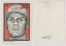1984 O'Connell & Son Ink Bob Gibson (No white around card number and name) HOF