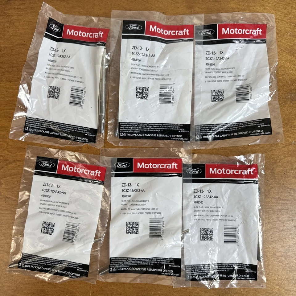 Lote de 6-6,0 L 2004-2010 Motorcraft para Ford Powerstroke ZD-13/ZD13A2 Foto 1 de 3