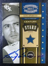 2004 Donruss Throwback Threads Luis Aparicio Auto CS-29 White Sox HOF  1077/1500