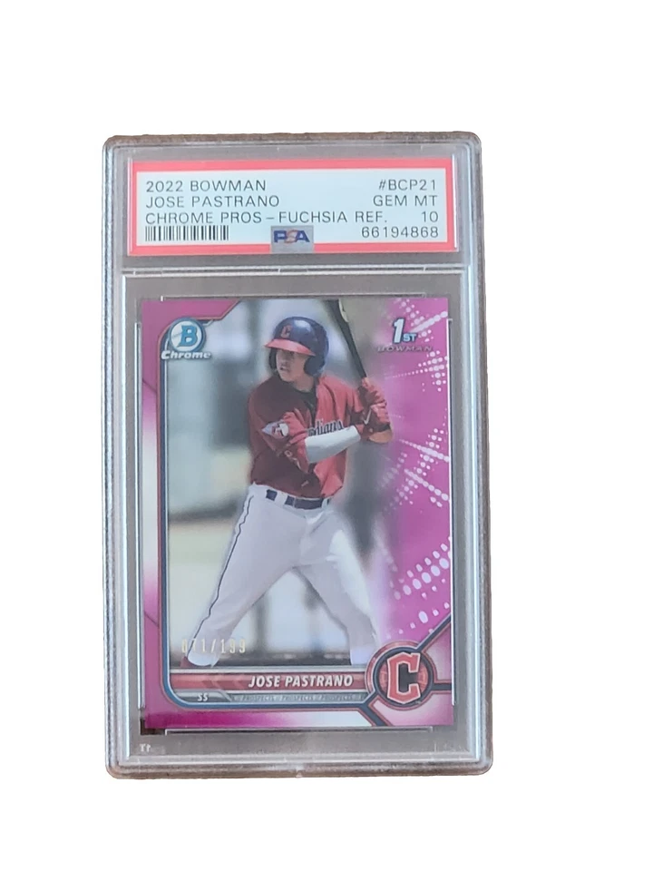 2022 Bowman Jose Pastrano Fuchsia Refractor 071/199 PSA 10 Gem MT BCP21 - Image 1 of 1