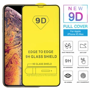 Full Cover iPhone Xs 11 Pro Max 6.5" Edge Tempered Glass Screen Protector Guard - Picture 1 of 35