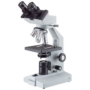 AmScope B100C 40X-2500X Binocular Biological Microscope