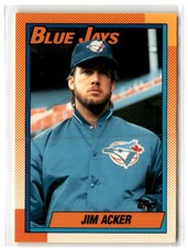 1990 Topps Tiffany Jim Acker #728 Toronto Blue Jays Baseball Card