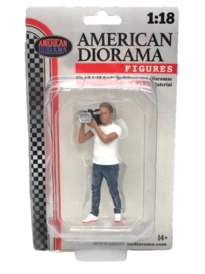 On Air TV Camera Man Resin Model Figure Display 1/18 American Diorama 18403 - Image 1 of 4