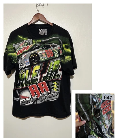 Vtg DALE EARNHARDT JR Chase Authentics Mountain Dew National Guard AOP XL 647 Cover
