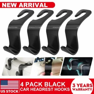 4 ganchos de reposacabezas trasero para asiento de coche gancho soporte para bolsa bolso tela comestibles - Imagen 1 de 10