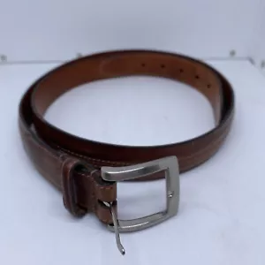 VINTAGE COLE HAAN rustic stiched Genuine Leather Belt Made In England Size 40 - Picture 1 of 13