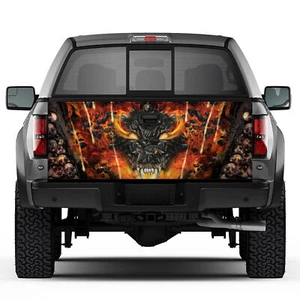 Universal Truck Bed Tailgate Graphic Wrap Decal -Trim to Fit-66"X25"- Firestorm - Picture 1 of 2