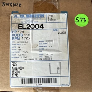 A.O. Smith EL2004 Oil Burner Motor New Old Stock - Picture 1 of 1