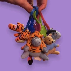 Winnie The Pooh McDonalds Toys Plush Keychains Tigger Movie Roo Set Of 5 - Picture 1 of 4