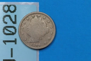 1909 5C LIBERTY V NICKEL EARLY US TYPE COIN RAW-1028 - Picture 1 of 2