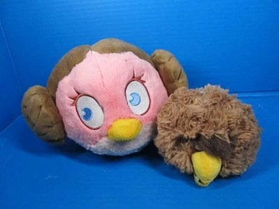 Angry Birds Star Wars Lote Peluche PRINCESA LEIA 10" y Chewbacca 5" Sin Sonido Foto 1 de 4