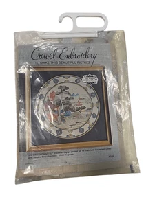 Elsa Williams KC600 Chinese Plate Oriental Landscape Needlecraft Crewel Kit - Picture 1 of 4