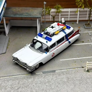 YS 1/64 Scale For Cadillac Ghostbusters ECTO-1 Diecast Car Gifts Collection - Picture 1 of 6
