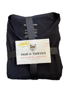 Men's Pair of Thieves Pajama Set (T Shirt & Lounge Pants) - Black Sz M - Picture 1 of 4