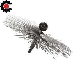 WOHLER 14-inch Threaded Stainless Steel Flatwire Brush (Medium Hard) - Picture 1 of 1