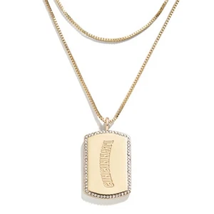 WEAR by Erin Andrews x Baublebar Cincinnati Reds Dog Tag Necklace - Picture 1 of 2