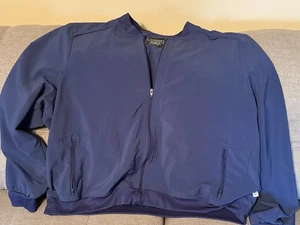 Chaqueta Médica Cherokee Uniforms 2XL Azul Marino Cremallera Bolsillos Frontales CK349A - Imagen 1 de 4