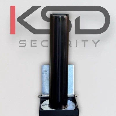 KSD SECURITY Black Retractable Bollard Driveway Security Post 550mm Lockable Parking Barrier
