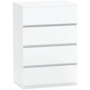 HOMCOM Bedroom Chest of Drawers, 4 Drawers Dresser, Drawer Unit, White - Picture 1 of 11